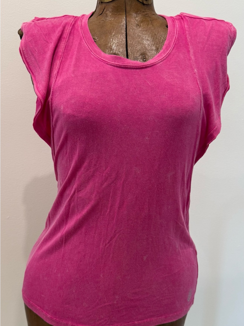 Free People Bright Pink Ruffle-Back Dress - Picture 2 of 14
